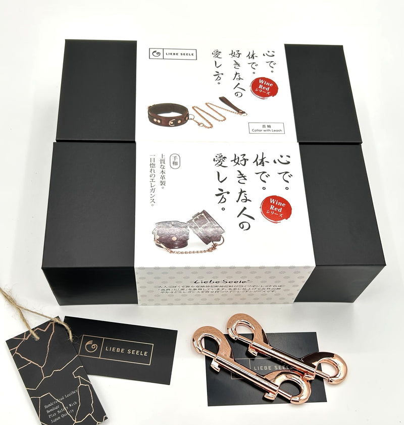 Liebe Seele ワインレッド 手枷首輪セット SET-002BG
